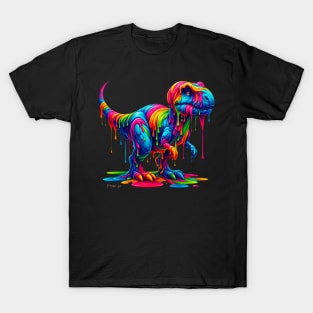 Colorful melting Dino Designe #1 T-Shirt